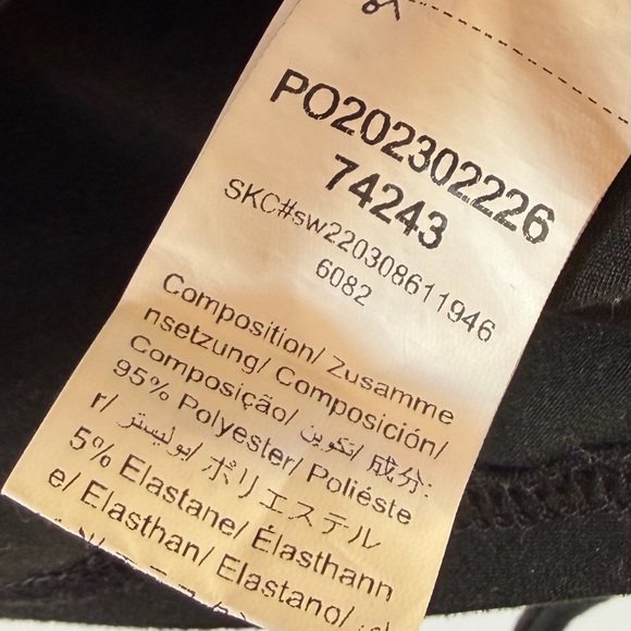 Black Ruched Crop Tank Top Graphic Handprint Print Size L - Picture 6 of 7